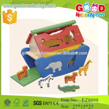 Jouets d&#39;animaux en bois de Noah&#39;s Ark de norme CE